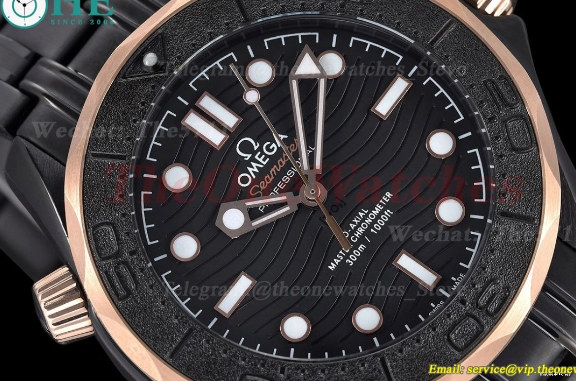 Dial 300m Black PVD PVD 42mm GDF MY8215 Seamaster 0201